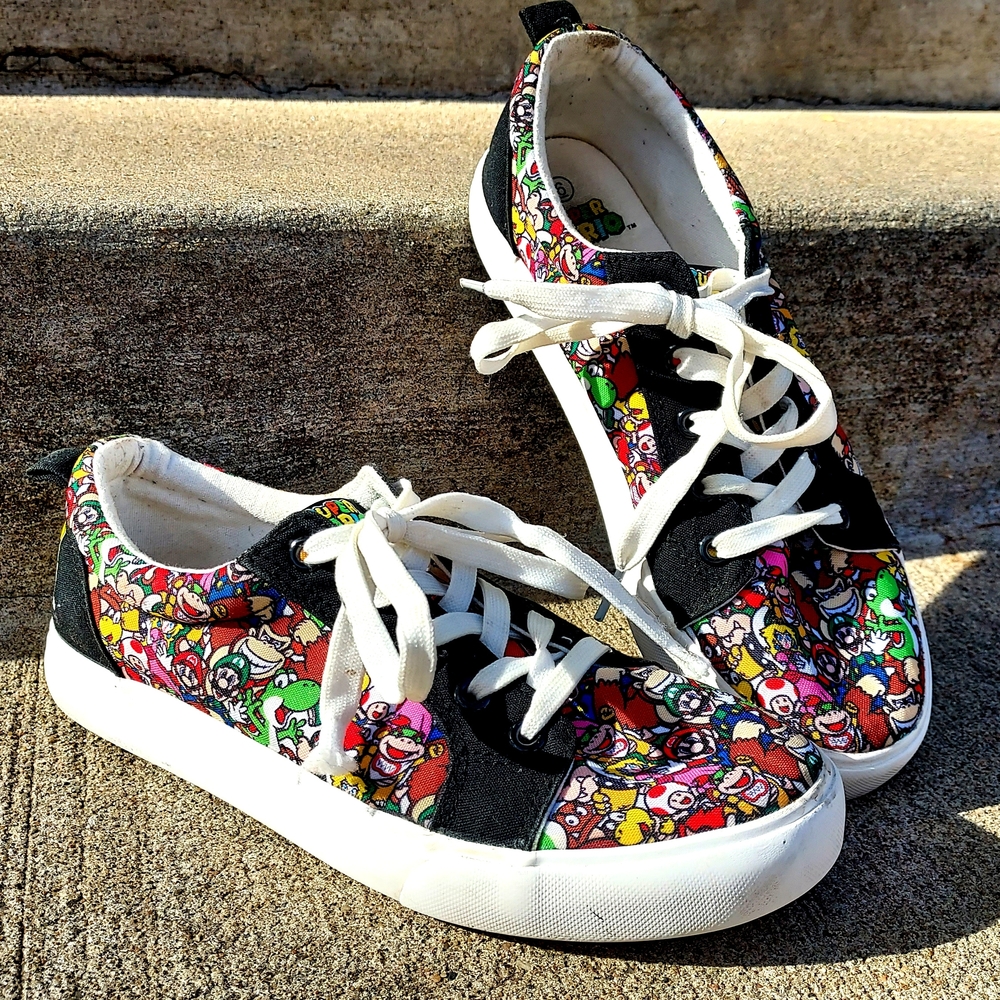 Nintendo Branded Super Mario Bros. Youth Sneakers